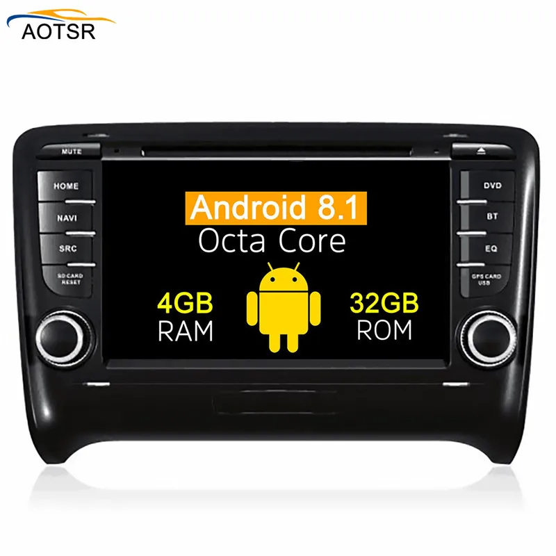 Flash Deal Android 8.1 4G RAM 2 DIN Car DVD PLAYER For AUDI TT 2006 - 2011 GPS radio stereo wifi navigation touch screen multimedia 3