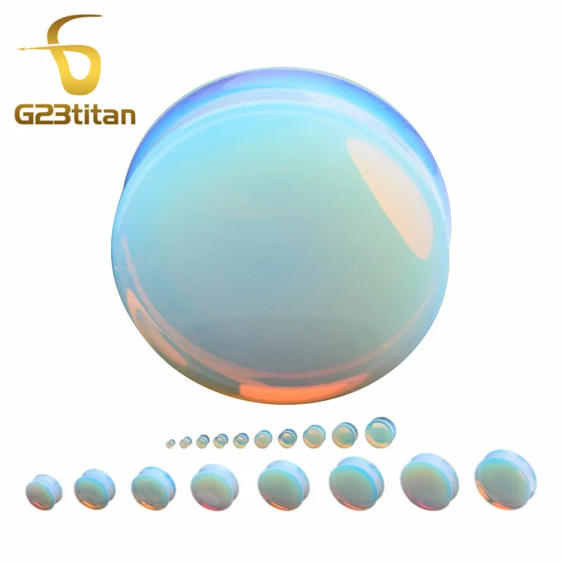 G23titan потрясающий натуральный лунный камень пирсинг расширитель уха 5 16 мм