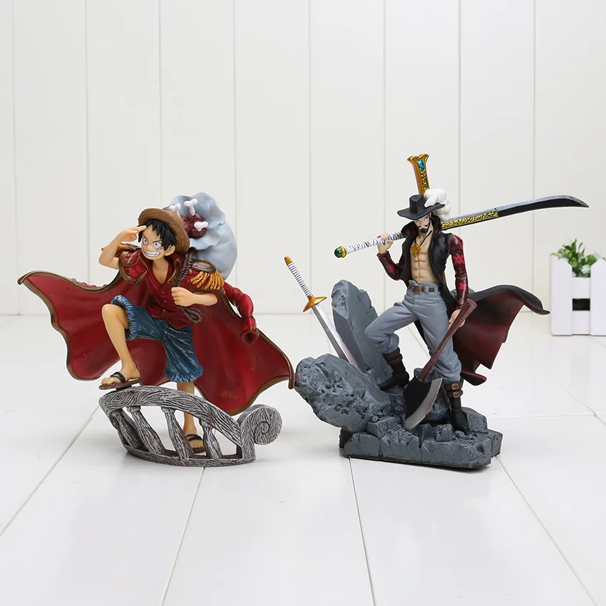 15cm Anime One Piece Dracule Mihawk luffy PVC Action Figure Collection Toy japan anime one piece original banpresto creator x creator pvc collection figure dracule mihawk