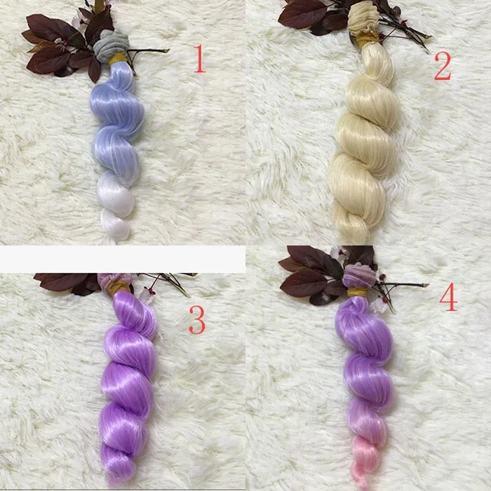 Factory Supply 20PCS/LOT 15x100CM Thick Doll Hairs 1/3 /1/4 1/6 BJD Wavy BJD wigs high-temperature Doll Hair Free Shipping wavy-wig : image Factory Supply 20PCS/LOT 15x100CM Thick Doll Hairs 1/3 /1/4 1/6 BJD Wavy BJD wigs high-temperature Doll Hair Free Shipping wavy-wig