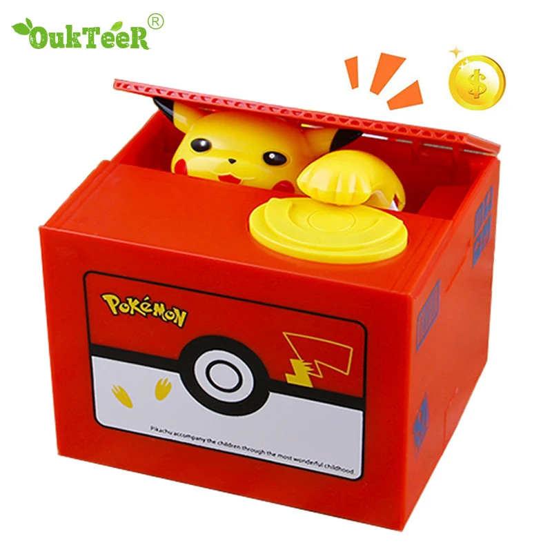 

Panda Cat Piggy Bank Automatic Stealing Coin Money Saving Box Coins Storage Box for USD EURO Money Home Decor Festival Kids Gift