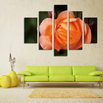 

5 piece canvas art Orange flower powd spike tulip Armies Canvas Painting decorations for home Oil Painting For Living Room\C-460