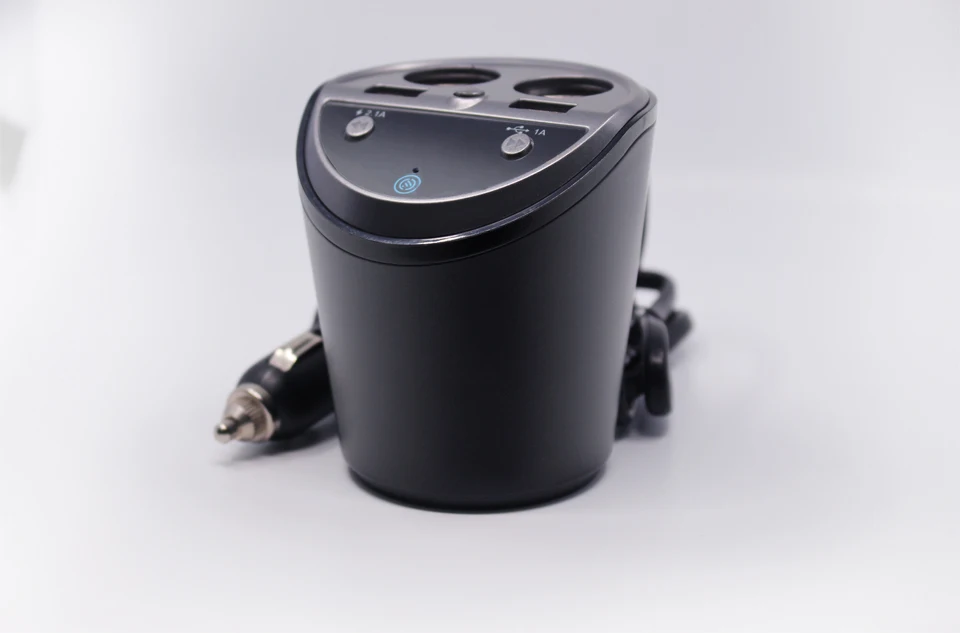 ANLUD FM передатчик Bluetooth Car Kit Hands Free прикуривателя Dual чашка с USB автомобильный держатель Зарядное устройство A2DP 5 V 2.1A 12-24 V