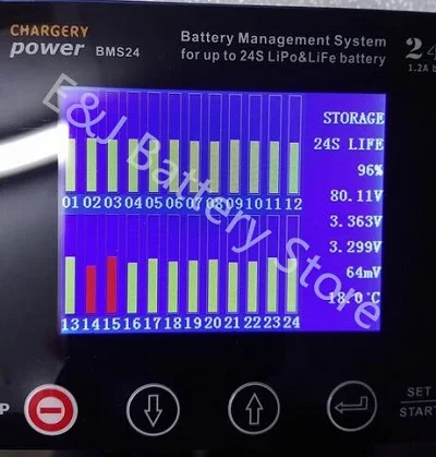 Chargery BMS24T Li-Ion LiPo LiFePo4 LTO BMS 300A для 2 S-24 S батарейный блок с 1.2A баланс SOC дисплей монитор для Winston CALB