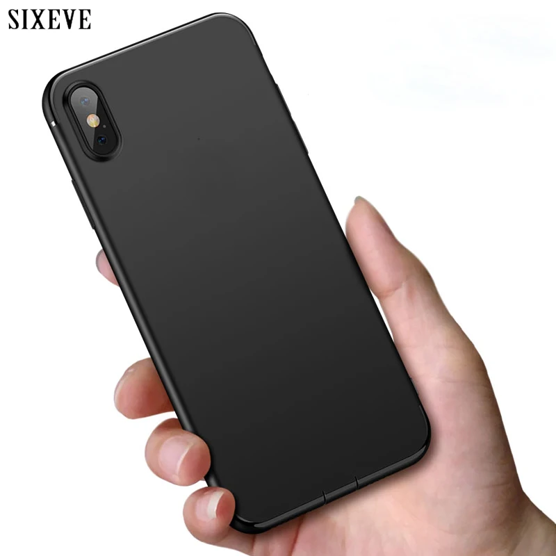 

SIXEVE Ultra Slim Matte Silicone Case For iPhone X 8 7 6 6S Plus Candy Solid Color Soft TPU Phone Cover For iPhone 8 Plus Coque