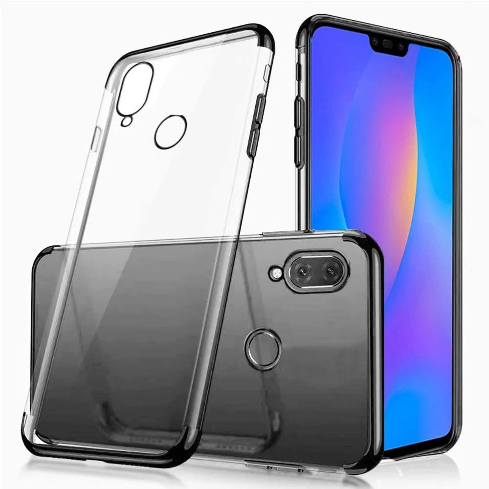 Slim Transparent Soft TPU Silicon Case Cover For Huawei Y9 2019 Honor 8X Mate 20 Lite 8X Max Mate 20 Plating Frame Coque Capa    (8)