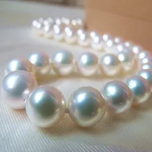 Eternal wedding Women Gift word 925 Sterling silver real 10-11 mm natural freshwater pearl necklace earring Aurora
