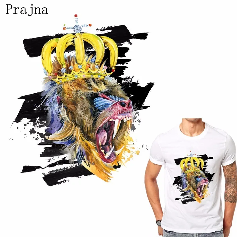 Prajna 2 размера King Lion Patches утюжок на переноске теплопередача для детской одежды