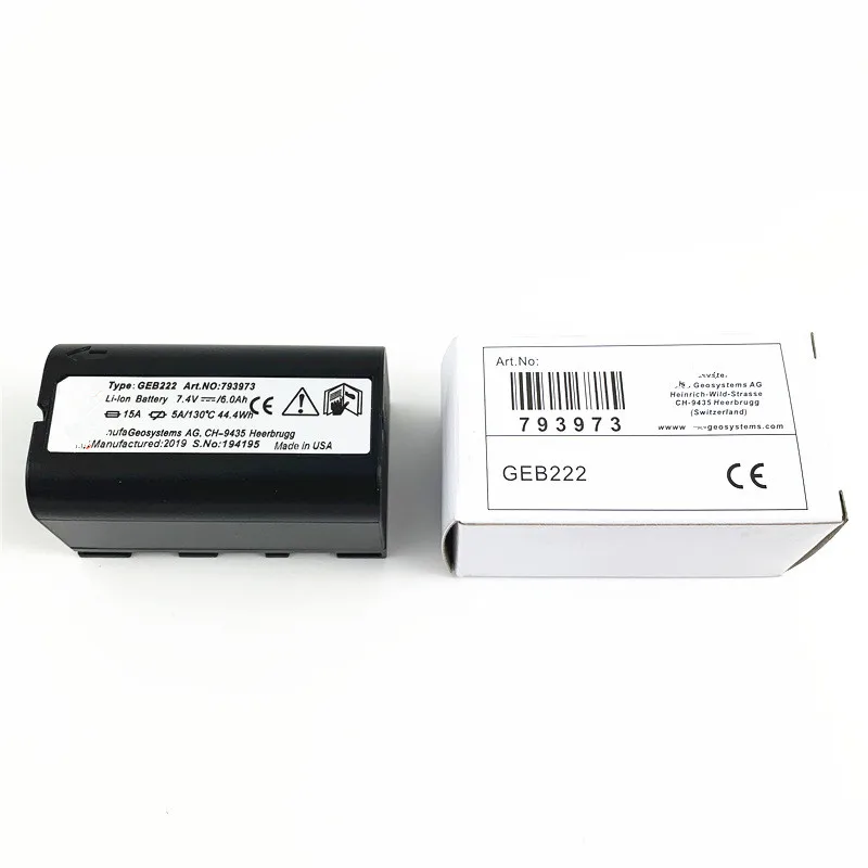 New 7.4V 6000mAh Li-ion GEB222 Battery for Leica Total Station Manufactured in