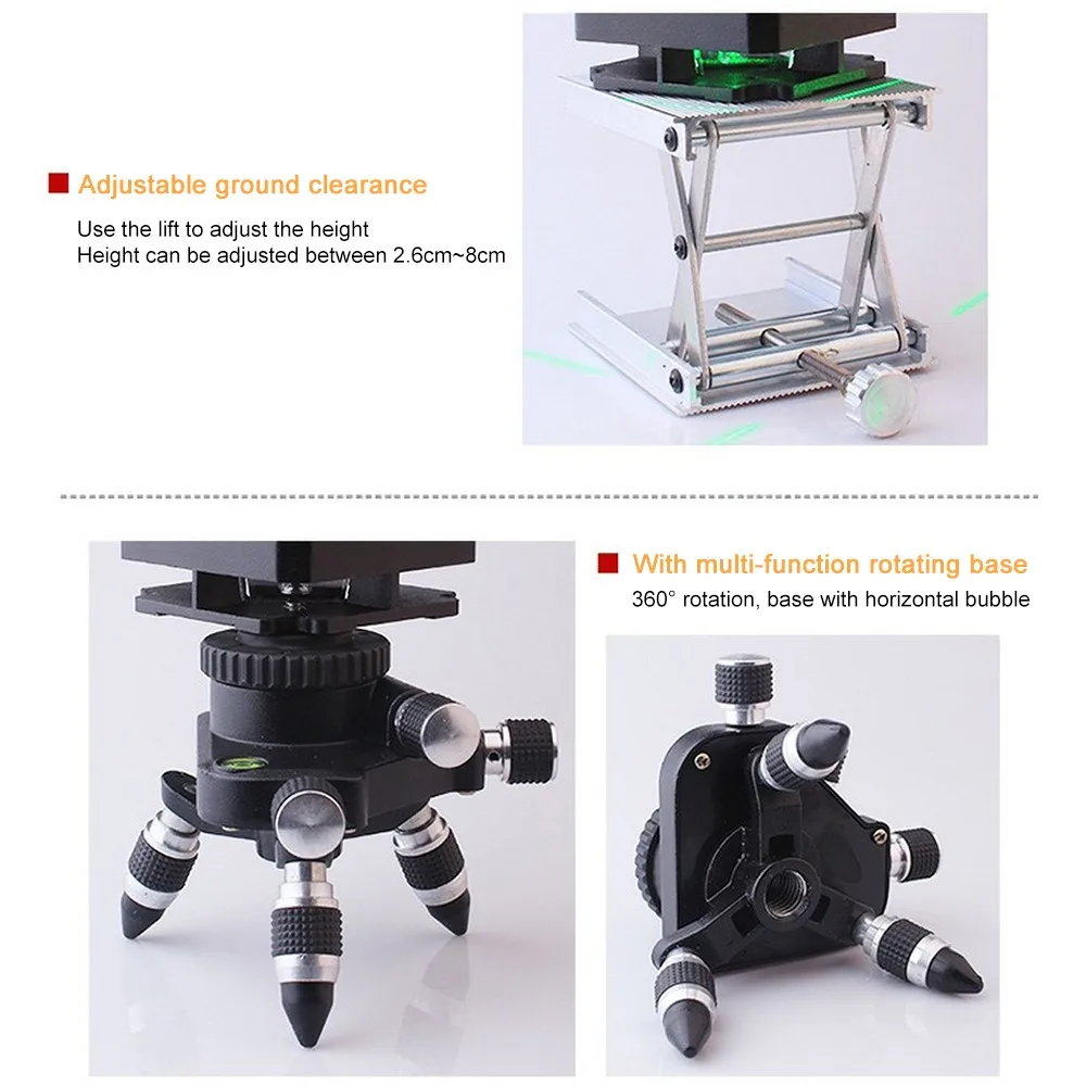 Fukuda новейший 4D лазерный уровень 16 линий 515 нм зеленый лазерный уровень автоматический самонивелирующийся 360 вертикальный и горизонтальный наклон открытый
