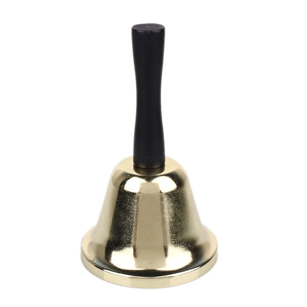 

Steel Gold plated Hand held Call Bells tea jingle Bells Build Ringtones toy for Christmas Decrations