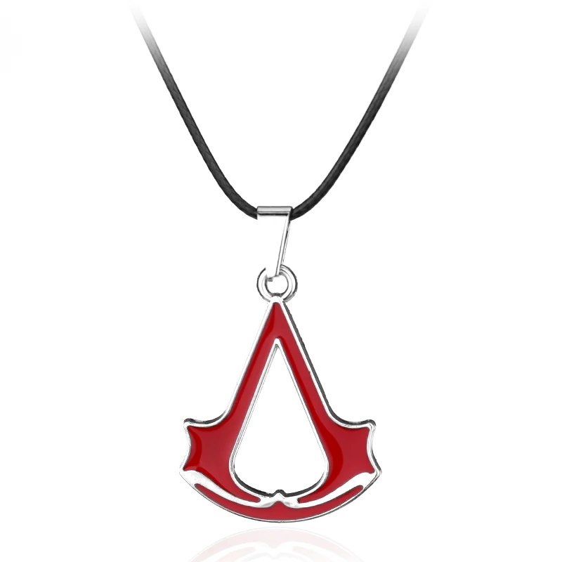 4 Color Hot Sales Fashion Cospaly Jewelry Assassins Creed Necklace Stainless Steel Pendant Necklage For Men Women Rope Chain | Украшения и