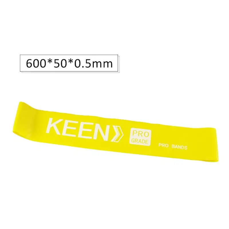 Yellow 0.5mm Эластичные Эспандеры для йоги, фитнеса, силовых тренировок, латексные ленты, домашние упражнения, Кроссфит, петли для йоги, спортивное оборудование для тренировок - Цвет: Yellow 0.5mm