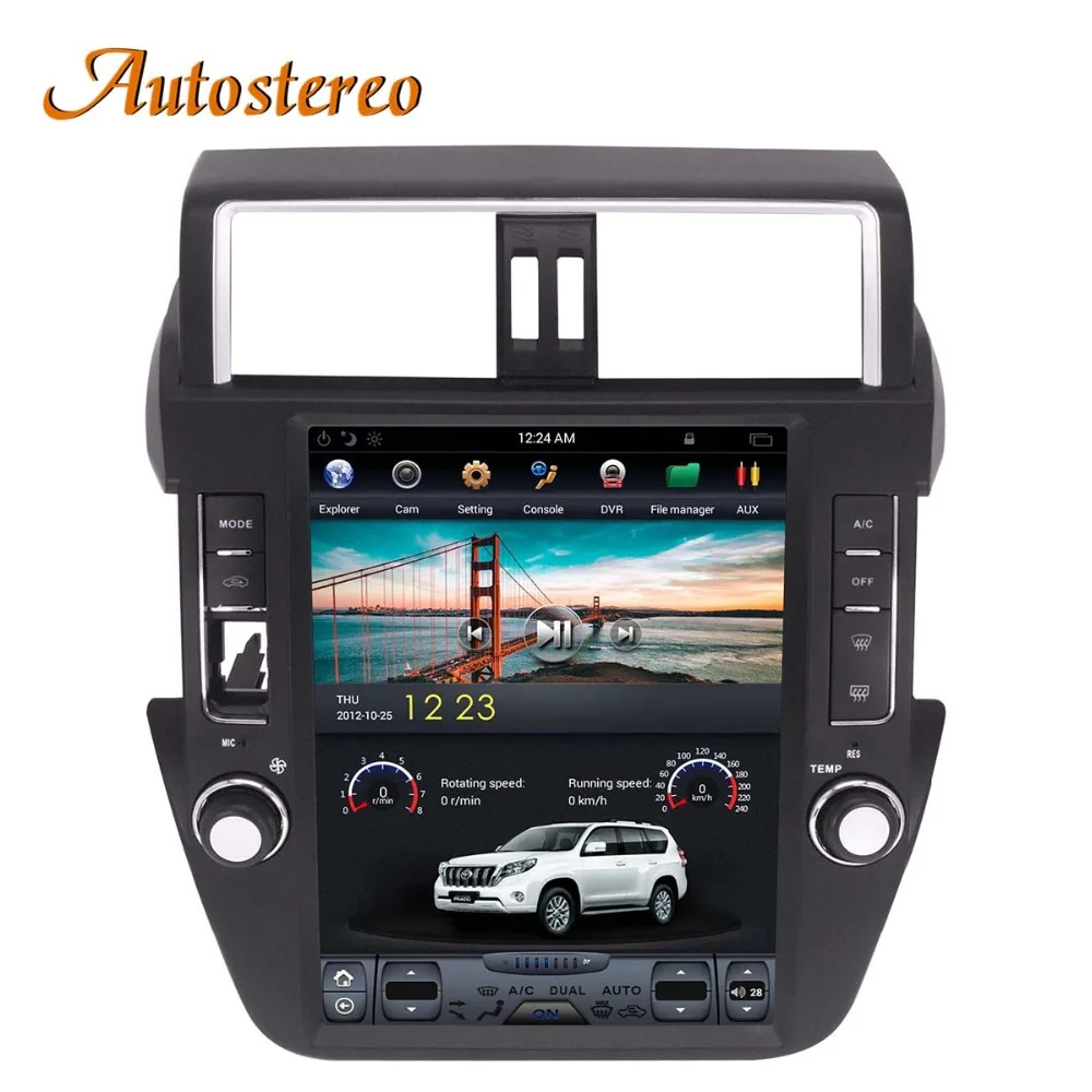 Sale Android 9.0 Tesla style Car GPS Navigation For TOYOTA Land Cruiser Prado 150 2014-2017 headunit multimedia radio tape recorder 2