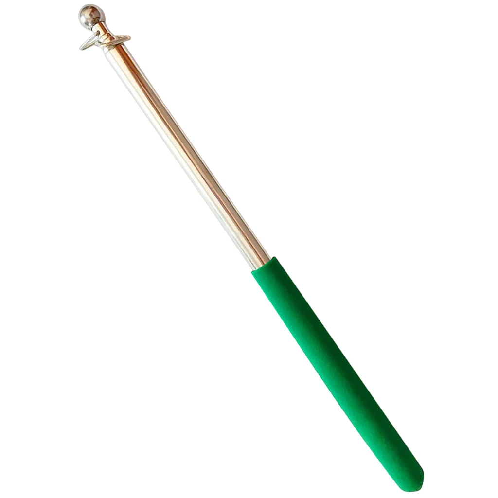 100cm Telescopic Stainless Steel Flagpole Extendable Banner Guide Pole Teachers Pointer Portable - 5 Colors