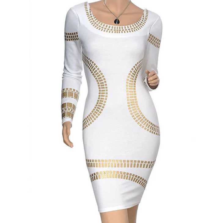 Eygpt Gold Long Sleeve Dresses