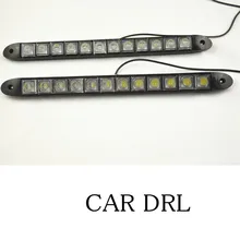 DC12V-24V, ходовой свет, высокая яркость, водонепроницаемая автомобильная лампа 2 шт./компл., 12 Светодиодный, белый, Автомобильный свет 12 Вт