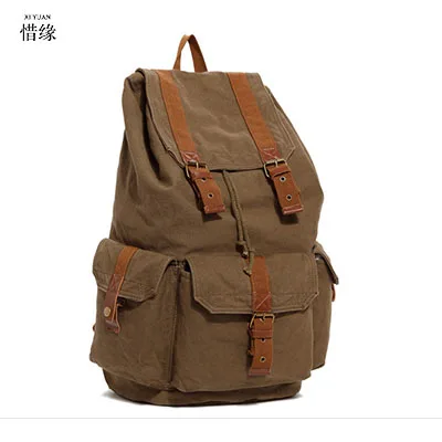 XI YUAN BRAND 2017 Men's Canvas Backpacks Men Vintage Canvas Backpack Rucksack School Bags Satchel Men's Travel Bags Christmas  