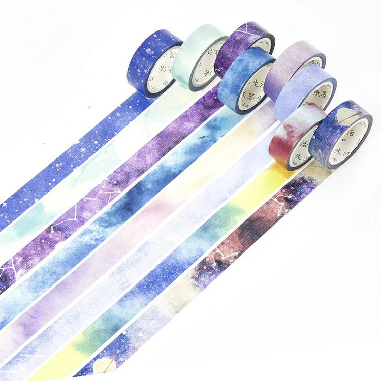

1.5cm 7m 8 style looking up at the starry sky design washi tape Adhesive DIY Scrapbook Sticker Label Masking home decor
