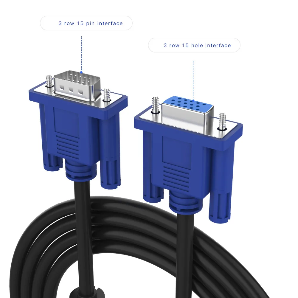 1080P VGA кабель папа-мама удлинитель видео компьютер аналоговый сигнал для проектора ноутбука монитор экран DVD