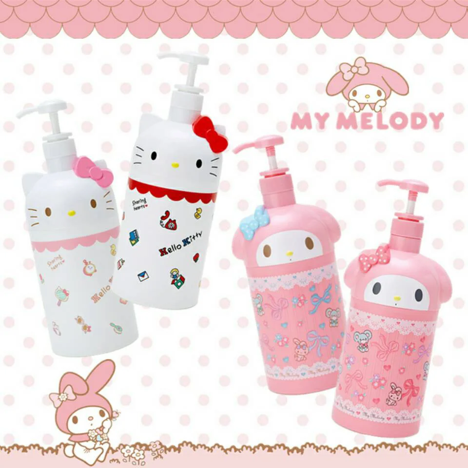 Новые гели для душа hello kitty Melody Squeeze E Liquid Bottle пластиковые банки коробка дезинфицирующее средство для рук бутылки аксессуары для ванной комнаты