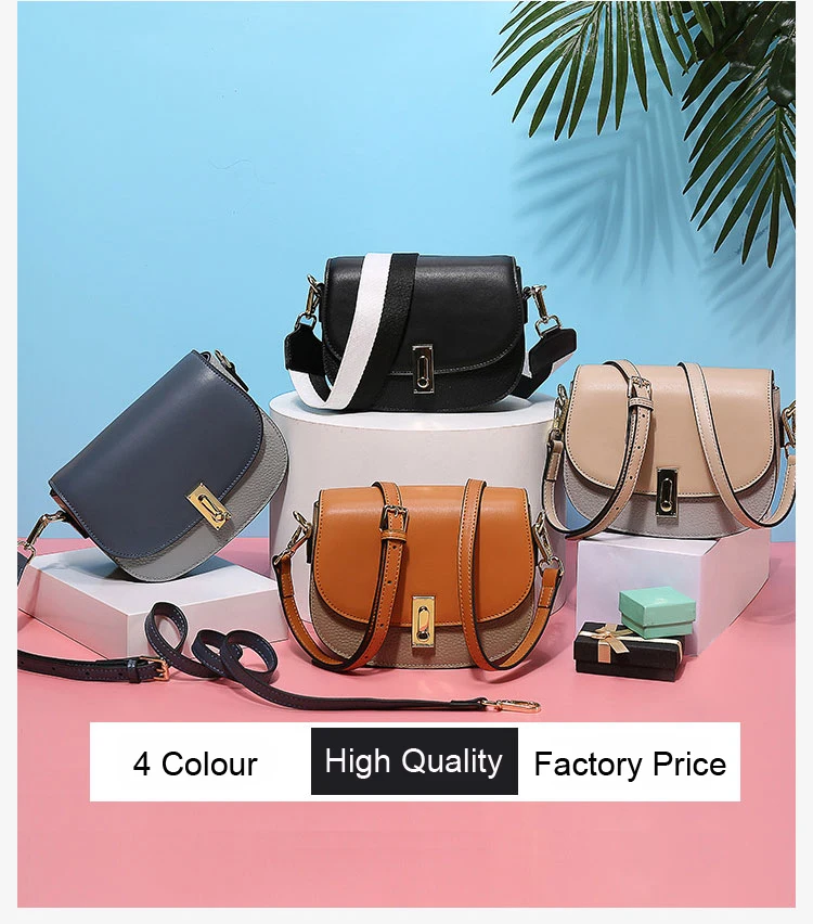 Новая модная сумка из натуральной кожи, сумка на плечо, женская сумка-мессенджер, 2 плечевых ремня, простая полукруглая седельная сумка, женская сумка