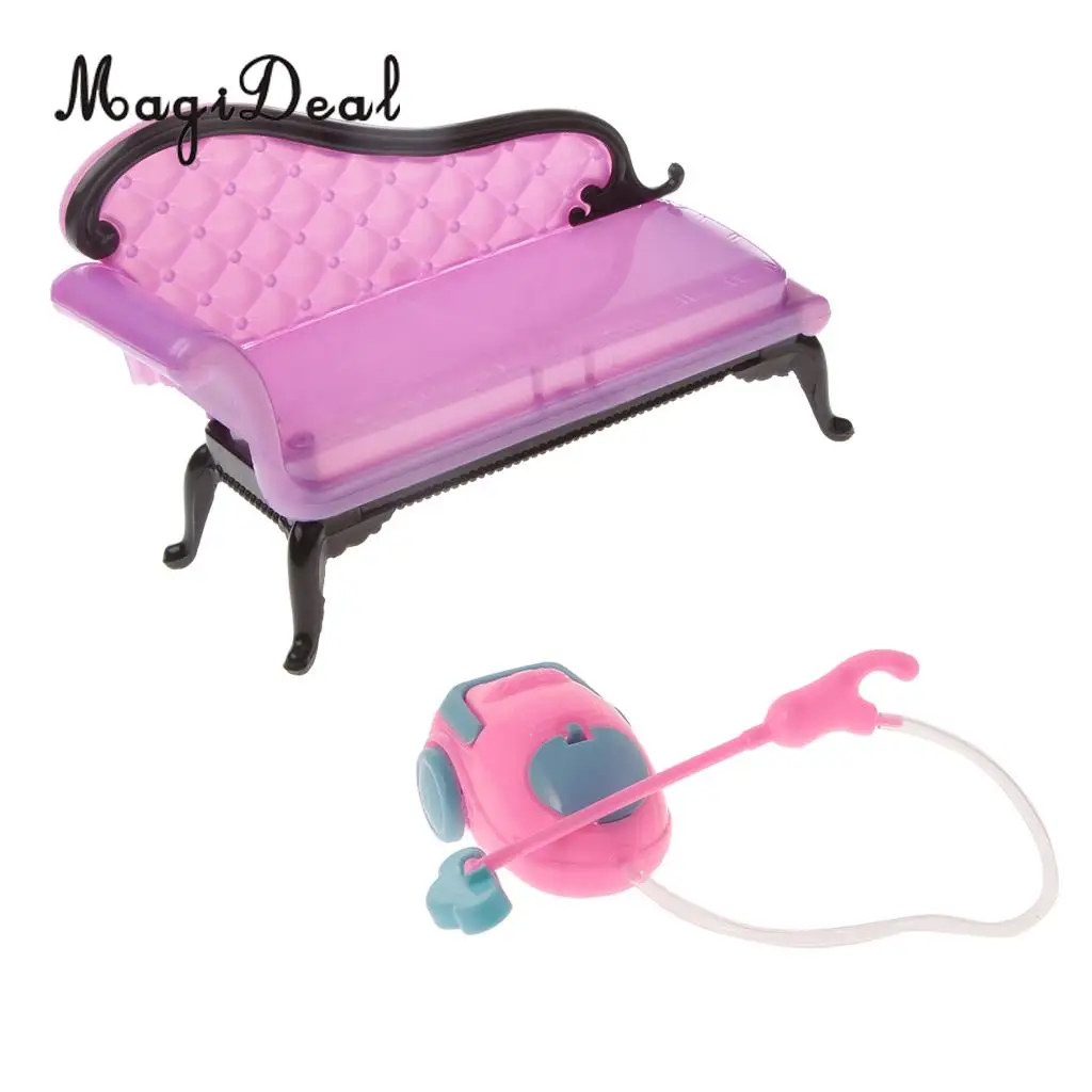 1/6 Scale Sofa Chair Cleaner Simulation Appliances Furniture Set for Dollhouse Living Room Action Figures Acc Kids Children Toys
