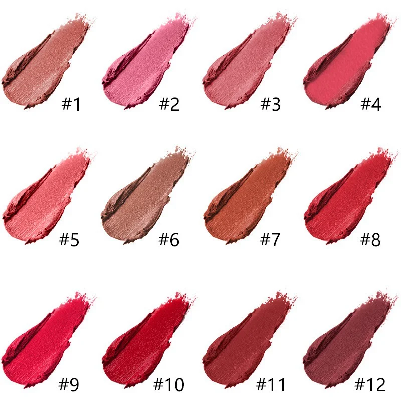 Langmanni 12 Colors Matte Lipsticks Waterproof Matte Lipstick Lip Sticks Cosmetic Easy to Wear Lipstick Matte Batom Makeup Langmanni 12 Colors Matte Lipsticks Waterproof Matte Lipstick Lip Sticks Cosmetic Easy to Wear Lipstick Matte Batom Makeup