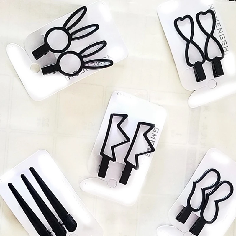 

Sale 2pcs/Set Crown Rabbit Cartoon Hair Clip Cute Bowknot Bang clip Girls Heart Hair Pin Hair Accessories