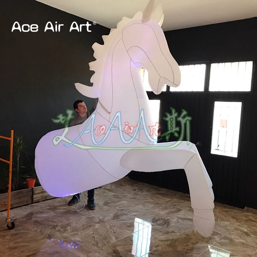  Ace Air Art customized running inflatable colorful LED horse costume Performing costumes for event/