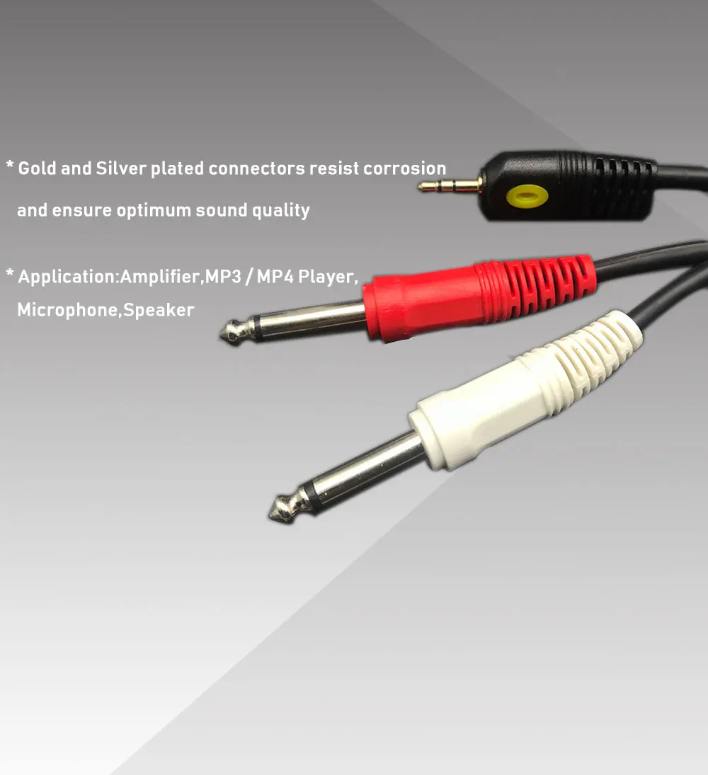 Мульти Цвет Электрогитары кабель 3/5/10/20 м анти-помех-аудиокабель усилитель микрофонный кабель для гитары