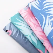 Различные цвета Фламинго печати хлопок саржевая ткань лоскутное шитье стеганое DIY ручной работы хлопок ремесла ткань материал ткань