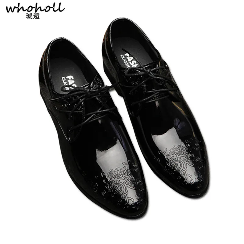 

WHOHOLL Men Formal Shoes Leather Oxford Shoes for Men Dressing Wedding Men's Brogues Office Shoes Lace Up Male Zapatos De Hombre
