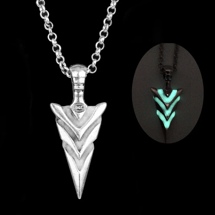 

dongsheng Hot Movie Green Arrow Logo Oliver Queen Hero TV Pendant Necklace Men women Suspension Arrow Necklace -30