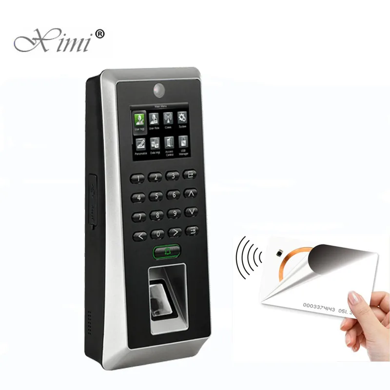 

ZK F21Fingerprint Access Control System With RFID Card Reader SilkID Sensor To Prevent False Fingerprints Door Access Control