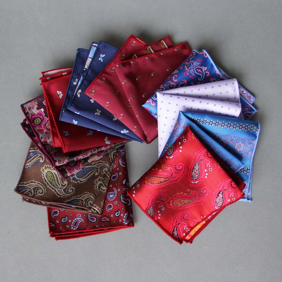 

Unique MENS Handkerchief Man Paisley Cartoon Animal Patterns Dot Pocket Square Men Floral Casual Hankies Wedding Accessories