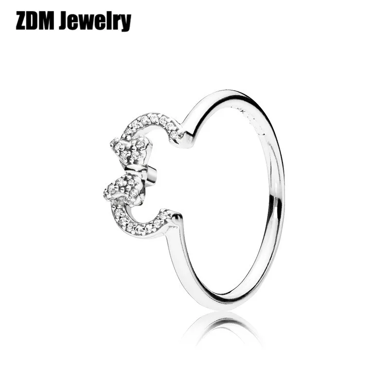 

100% 925 Sterling Silver Brand New Listing Cartoon Fairy Tale Silhouette Ring Original Jewelry For Women
