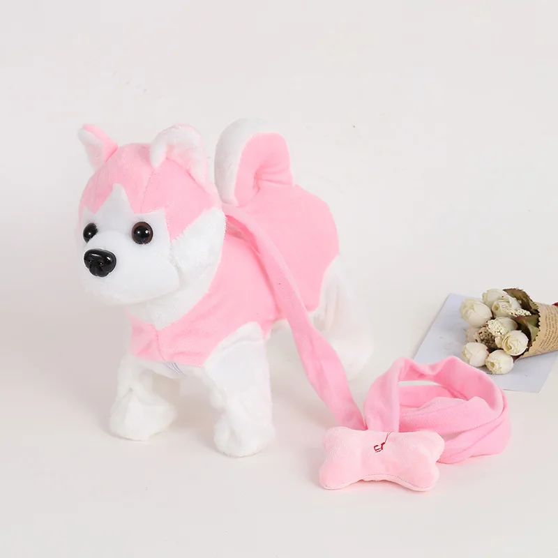 Электронный щенки дистанционное управление робот собаки пение Танцы коры симпатичная Интерактивная Тедди хаски, пуделей, игрушки для детей - Цвет: pink
