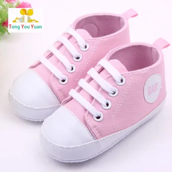 

Canvas english Baby pattern lace schoolman shoes boy and girl learning first walking shoes soft bottom xz80-2