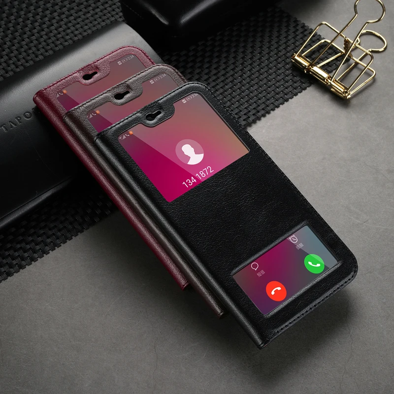 P20 Lite Як кожаный чехол для Huawei Nova 3E Honor V10 V9 9 7X Mate Enjoy 8 Windows View mate20 lite Coque|Чехлы-книжки|