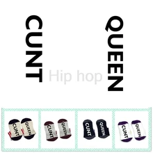 Носки с надписями «оскорбление», новинка, носки «Королева», хлопковые эластичные удобные носки унисекс