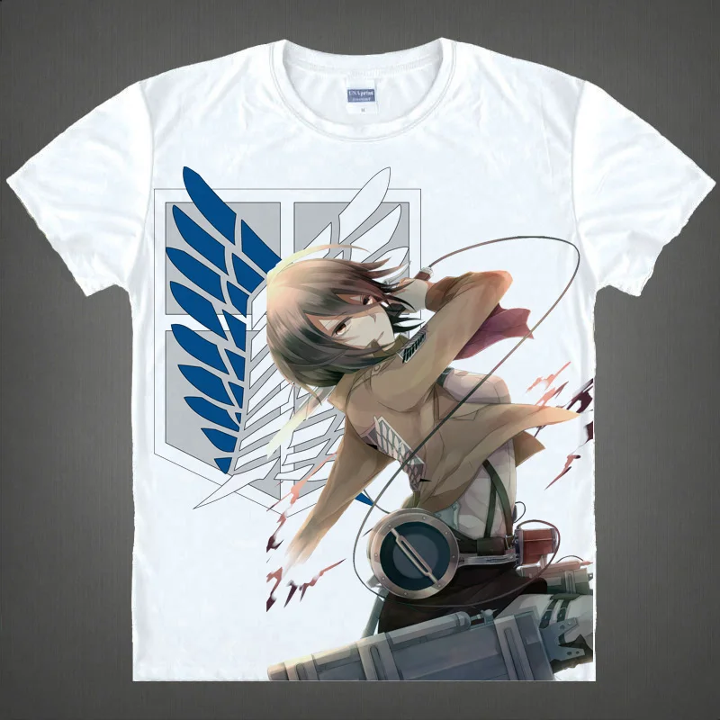 

Attack on Titan Cosplay T Shirt Scout Regiment Summer T-Shirt Survey Corps Erwin Smith Unisex Top Tee Halloween Cosplay Costume