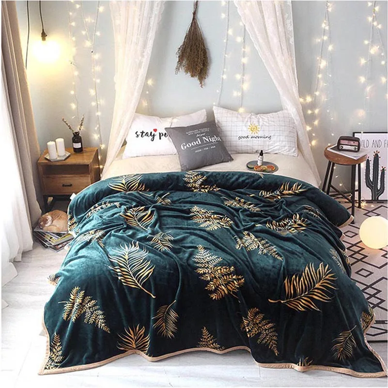 

Flannel Blanket Sofa Throw Coral Fleece Blanket On The Bed Bedspreads Cover Quilts Plaids Soft Warm Bed Sheet Printing Blankets