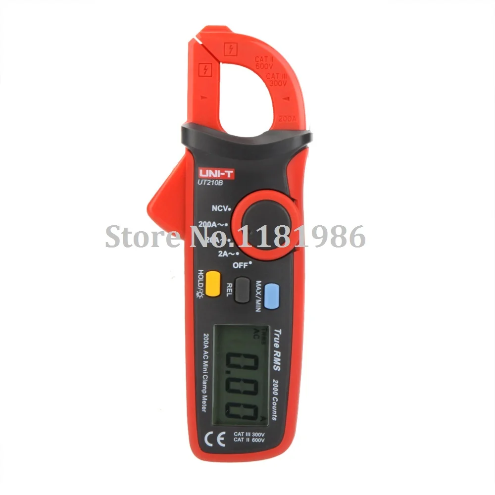 

UNI-T UT210B Professional Multifunction True RMS 200A AC Mini Clamp Meters Ammeter w/ NCV Test & LCD Backlight Amperimetro