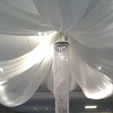 Rideau en mousseline de soie pour plafond, rideau de qualité blanche, décoration pour fêtes, événements et mariages