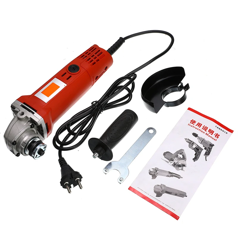 1350/980W 115/100mm Electric Angle Grinder Adjustable Speed Metal Cutting Tool 220V EU Plug 360 Rotation Adjustable Anti-slip