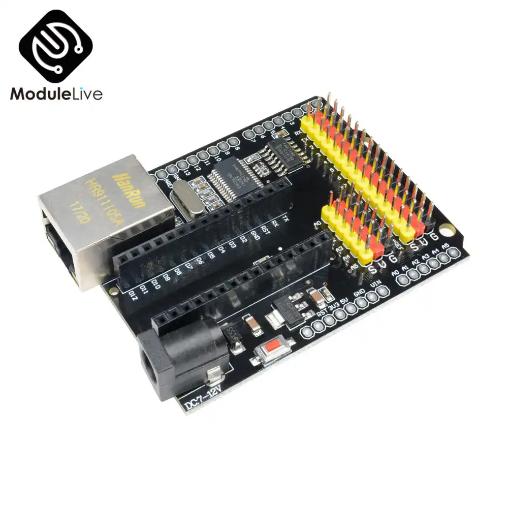 ENC28J60 Ethernet Network Module Shield V2.0 CH340 Nano V3.0 For Arduino UNO R3