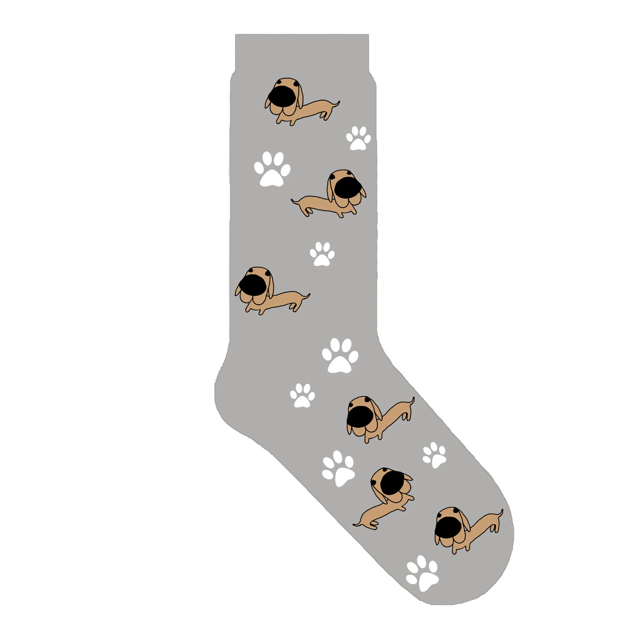 Dachshund носки женские kawaii Носки с собачьей лапой милые носки с щенком из мультфильма тематический подарок для собаки Новинка 50 пара/лот - Цвет: cool grey dachshund