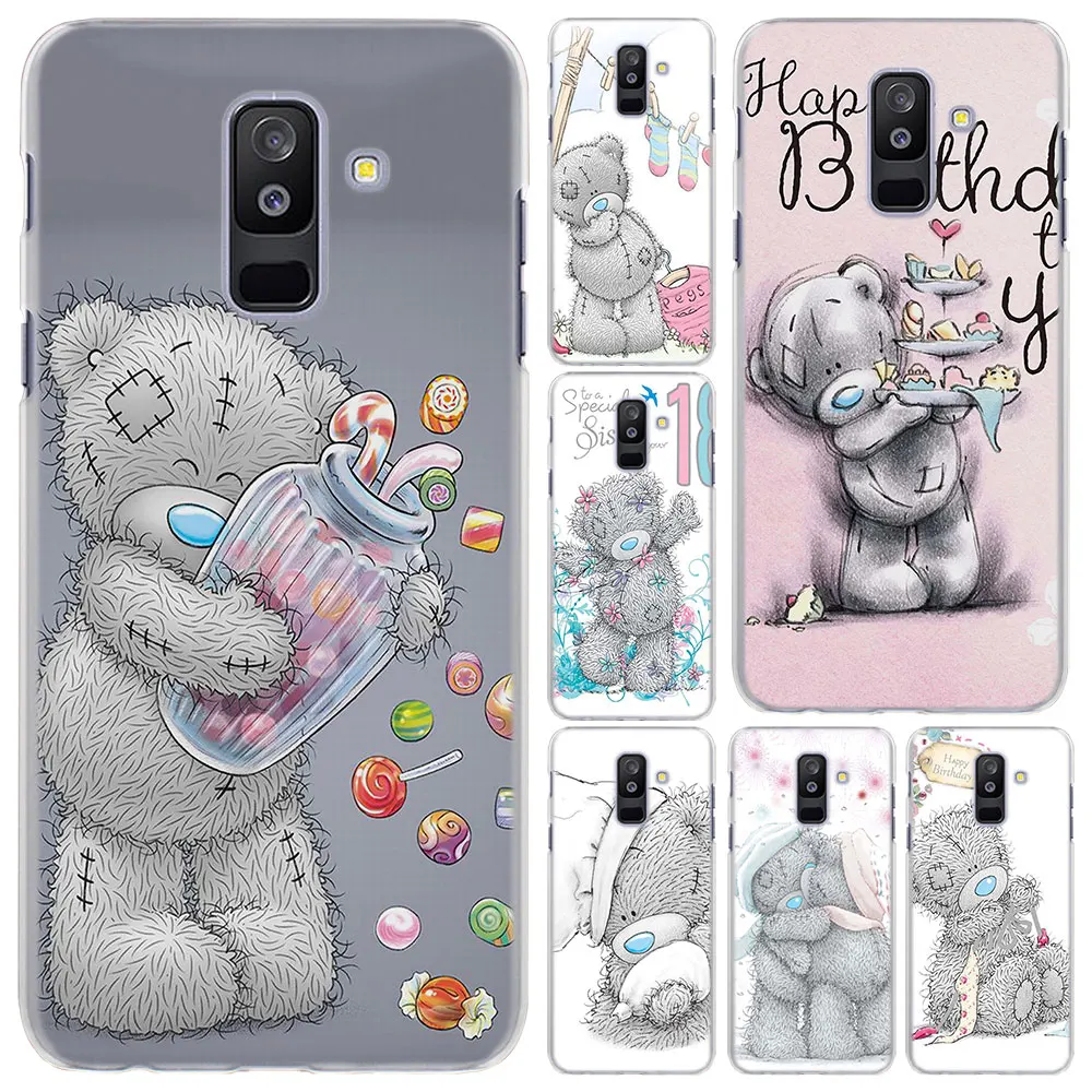 

Tatty Teddy Bear Pattern Transparent frame hard Case Cover for Samsung Galaxy A6 A6+ 2018 A3 A5 A7 2017 A520 A720