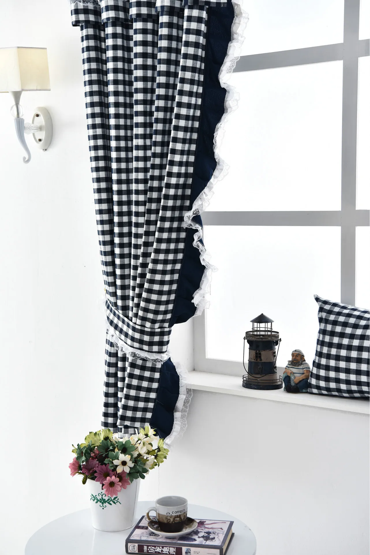 Роскошные льняные короткие занавески s для кухни американский стиль шторы ручной работы для гостиной окна спальни кружевная занавеска ткань